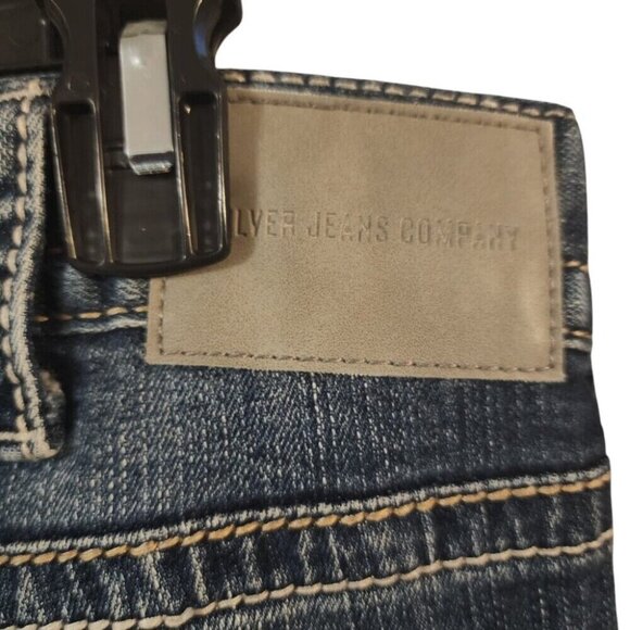 Silver Jeans Co Zac Men's Blue Relaxed Fit Straight Leg Washed Jeans Sz W33 L34 - Picture 10 of 10